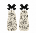 Midnight Daisy Bow Earrings