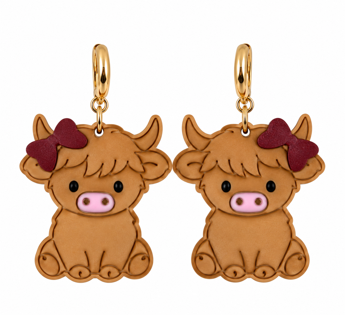 Little Miss Highland Cow Earrings