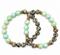 Mint & Dalmatian Charm Bracelet Set