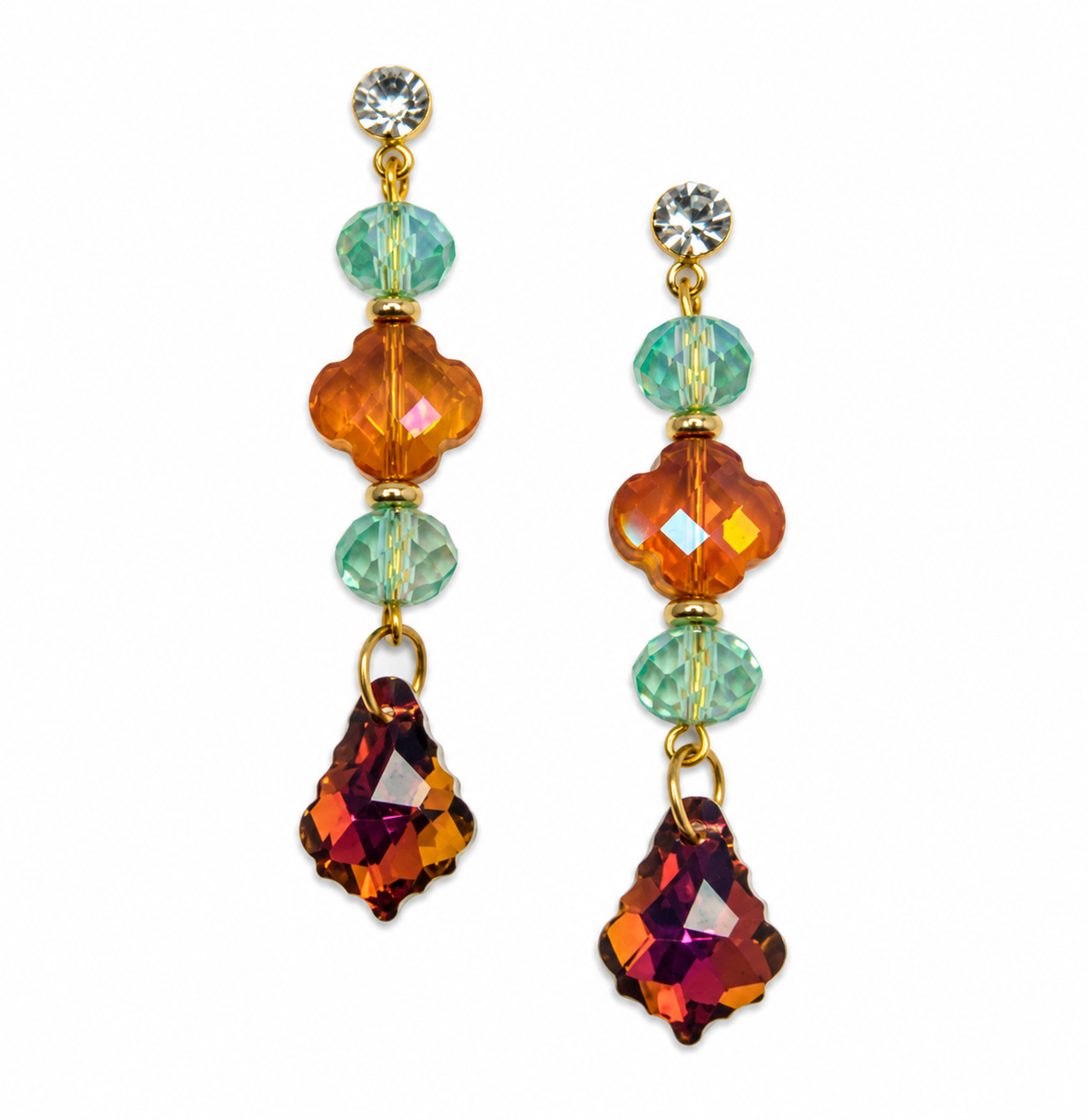Golden Hour Crystal Drop Earrings