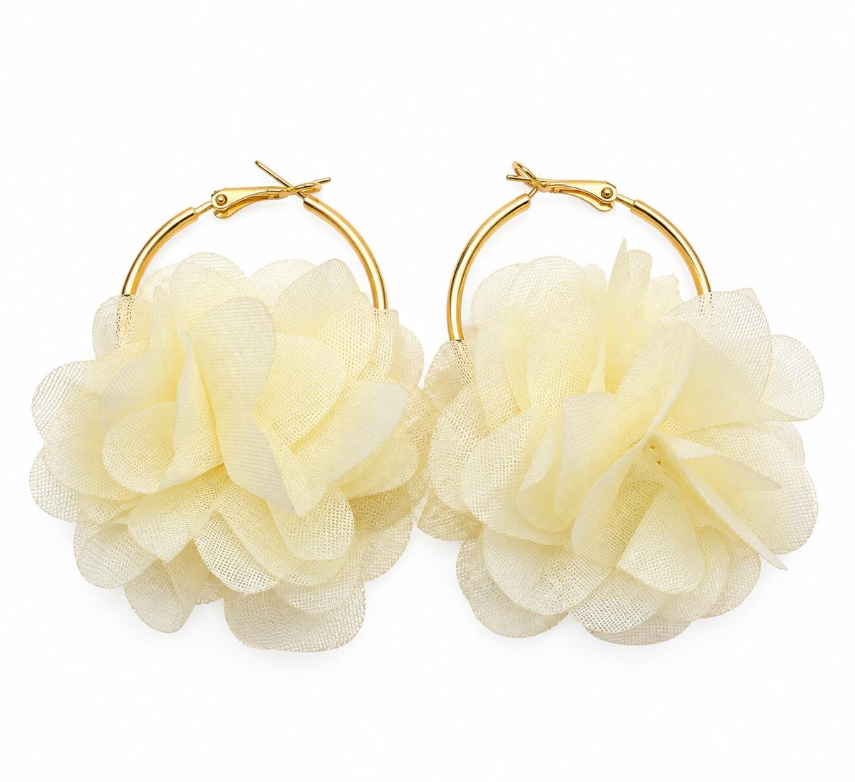 Petal Perfection Flower Hoop Earrings