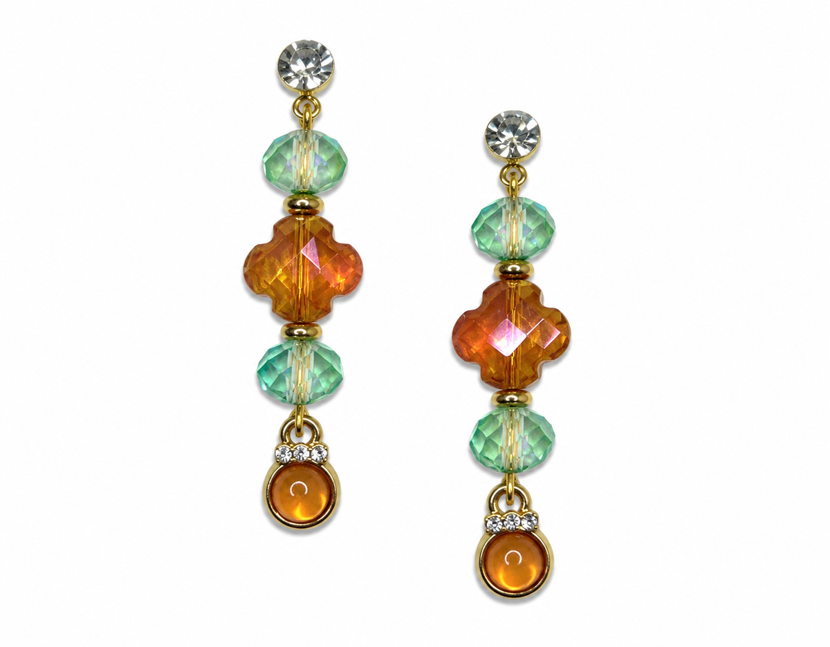 Golden Hour Crystal Drop Earrings