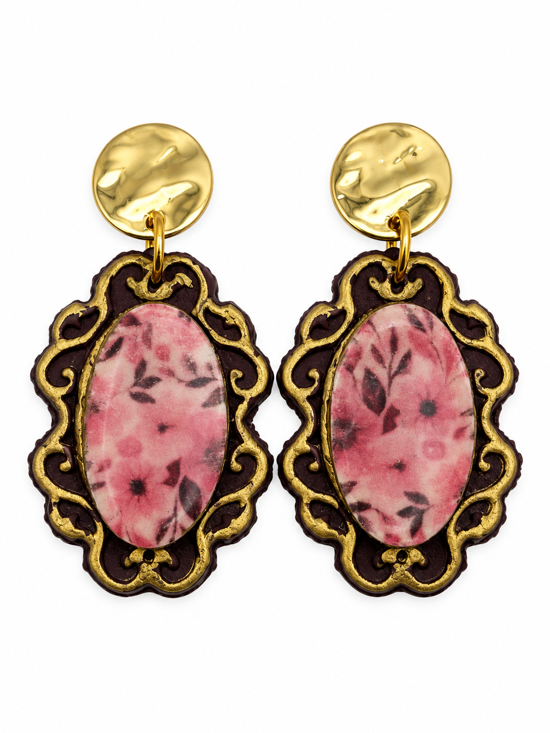 Vintage Romance Floral Cameo Earrings