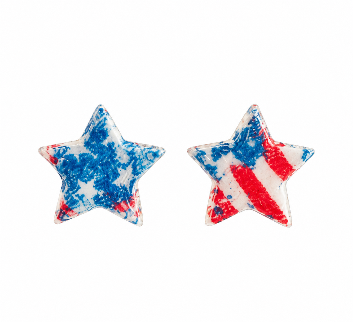 Stars, Stripes & Sparkle Patriotic Stud Earrings