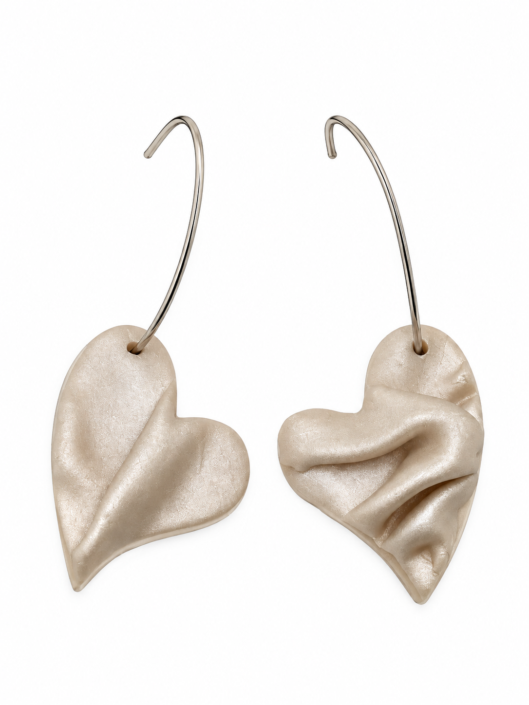 Love in Bloom Sculpted Heart Earrings