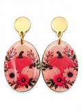 Vintage Pumpkin Floral Earrings