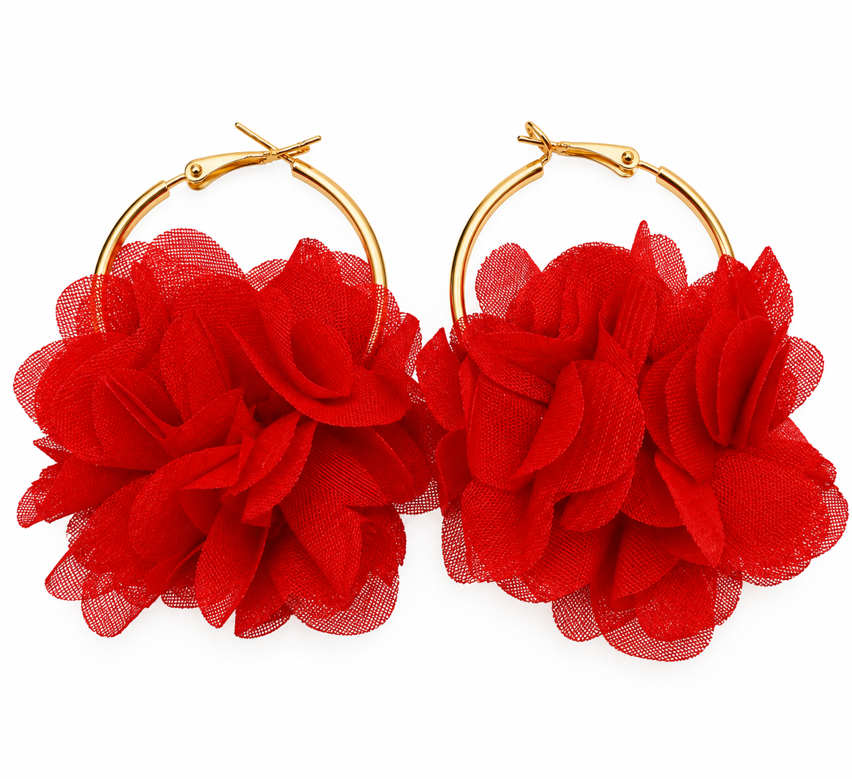 Petal Perfection Flower Hoop Earrings