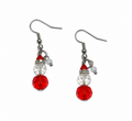 Jolly Little Santa Beaded Earrings