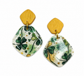 Golden Luck Shamrock Earrings