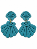Turquoise Tides Seashell Earrings