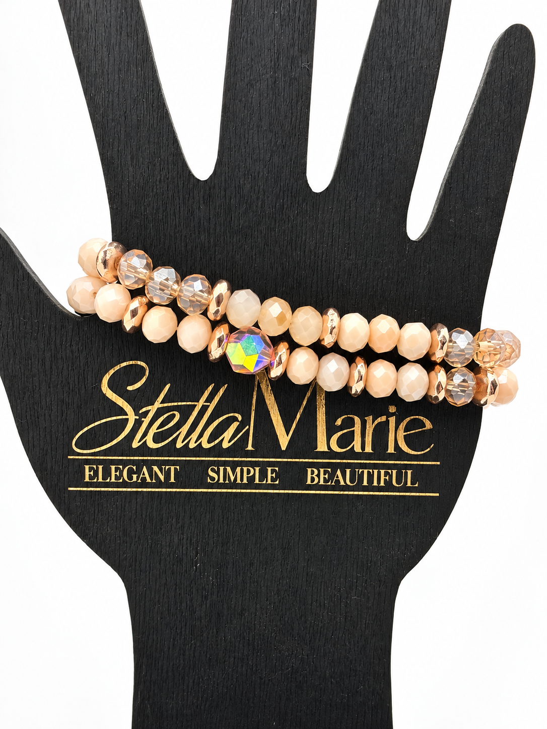 Champagne & Rose Gold Elegance Bracelets