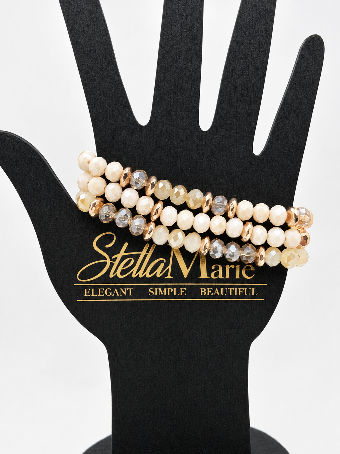 Champagne & Rose Gold Elegance Bracelets