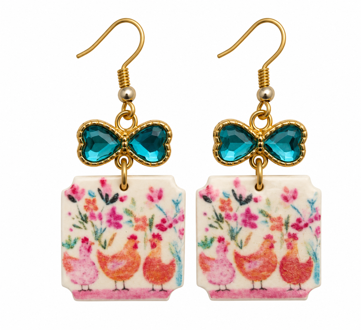 Country Cutie Chicken Earrings