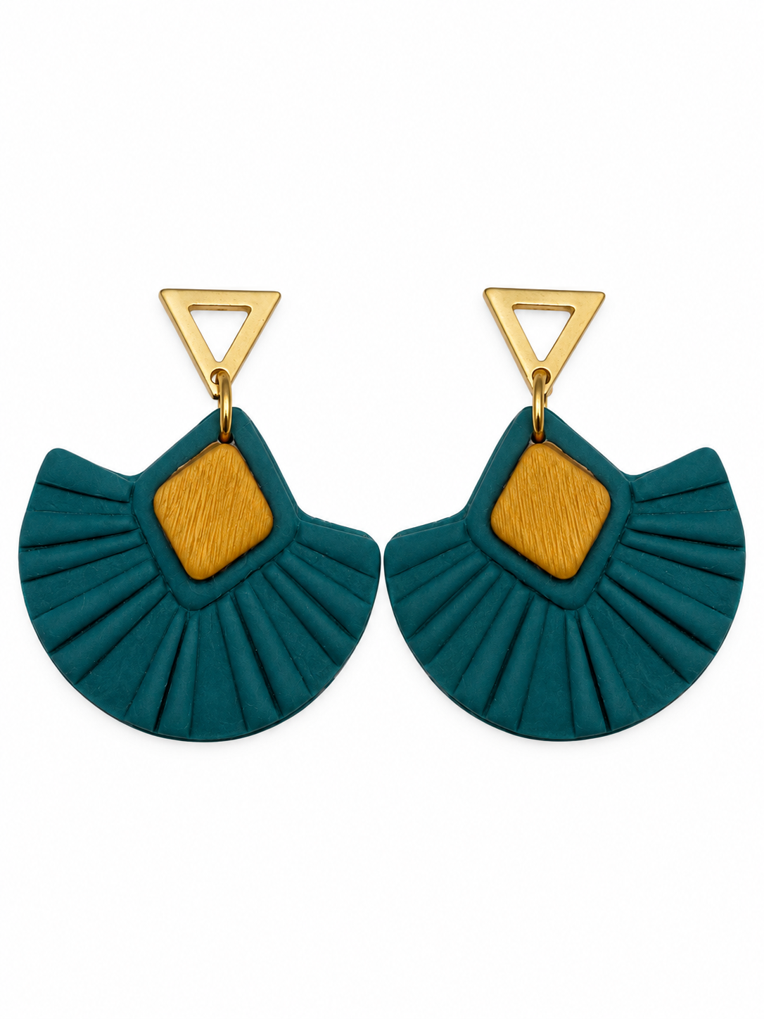 Golden Hour Fan Statement Earrings
