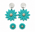 Turquoise Daisy Mommy & Me Earrings